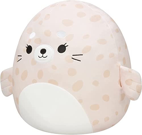 Squishmallows Original 14-Inch Lilou Beige Spotted Seal with White Belly - Large Ultrasoft Official Jazwares Plush