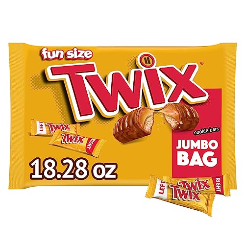 TWIX Fun Size Caramel Cookie Chocolate Candy Bars - 18.28 oz Bulk Candy Jumbo Bag