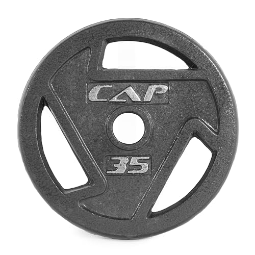 CAP Barbell 2-Inch Olympic Grip Weight Plate, 35 lb, Single, 35 lb, Single Black (OPHWIS-035)