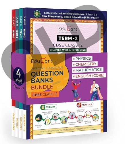 Educart TERM 2 Objective & Subjective CBSE Question Bank Bundle - Maths & Science For Class 10 Of 2022 (Exclusively on new Competency based Education pattern)