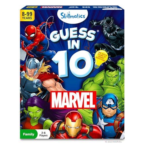 Skillmatics Card Game - Guess in 10 Marvel, Perfect for Boys, Girls, Teens, Adults Who Love Board Games, Toys, Avengers, Spiderman, Iron Man, Gifts for Ages 8, 9, 10 and Up