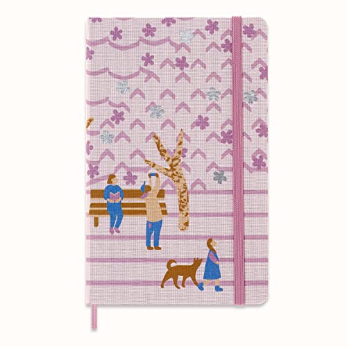 Moleskine Limited Edition Sakura Notebook, Hard Cover, Large (5" x 8.25"), Plain_Blank, Bench, 240 Pages