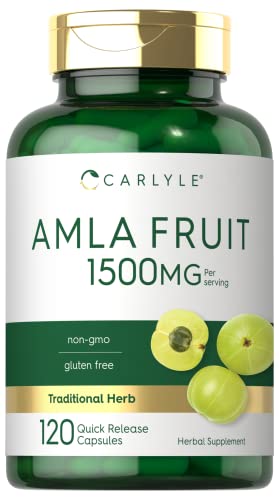 Carlyle Amla Capsules 1500mg | 120 Count | Amalaki Fruit | Non-GMO and Gluten Free Supplement