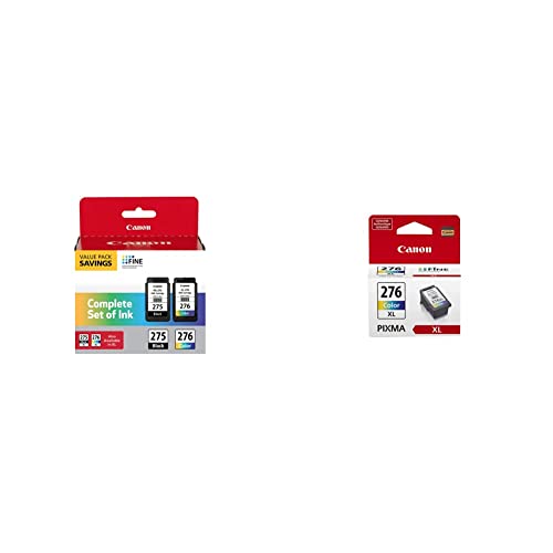 Canon PG-275_CL-276 Multi Pack CL-276XL Color Ink Cartridge, Compatible with PIXMA TS3520, TS3522 and TR4720 Printers