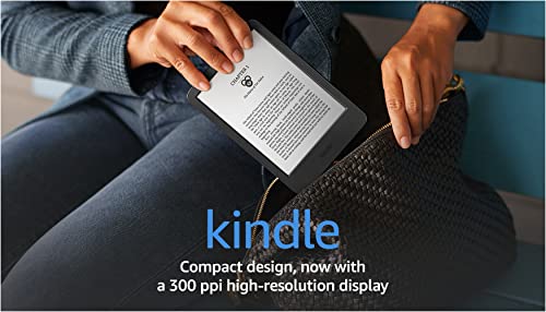 Amazon Kindle – The lightest and most compact Kindle, with extended battery life, adjustable front light, and 16 GB storage – Black