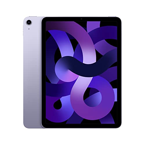 Apple iPad Air (5th Generation): with M1 chip, 10.9-inch Liquid Retina Display, 256GB, Wi-Fi 6, 12MP front_12MP Back Camera, Touch ID, All-Day Battery Life – Purple