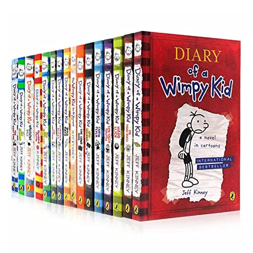 Jeff Kinney Diary of a Wimpy Kid 16 Books Collection Set, Complete Series 1-16 Books of Boxed Set, Paperback (2022030012)