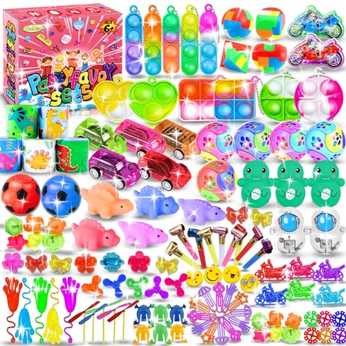 BicMan 150Pcs Party Favors for Kids 3-5 4-8, Fidget Toys Pack, Goodie Bag Stuffers, Carnival Prizes, Treasure Box, Pinata Filler Stuffers Toys for Classroom