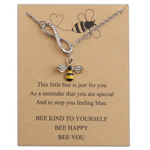 MAOFAED Bee gift Bee Kind Bee Happy Bee You Bee Jewelry Bee Lover Gift Animal Lover Gift Inspirational Gift …