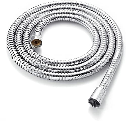 39 inches All Metal Shower Hose For Hand Held Shower Heads, Anti-Explosion Anti-Kink Leakproof Hose Universal Brass Connectors Replacement Metal Extension Shower Hose (1M)