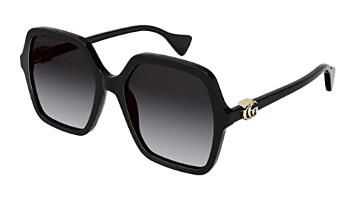 Gucci Square Sunglasses GG1072S 001 Black_Gold 56mm 1072