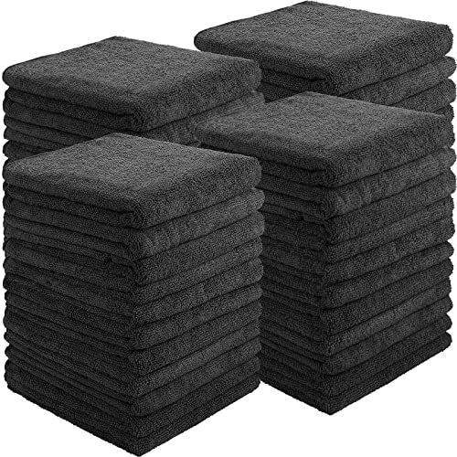 36 Packs of Bleach Proof Towels Microfiber Absorbent Salon Towels Bleach Resistant Salon Hand Towels for Gym, Bath, Spa, Shaving, Shampoo, Home Hair Drying, 16 x 28 Inches (Black)