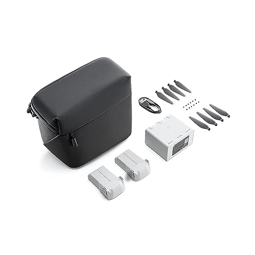 DJI Mini 3 Pro Fly More Kit Plus, Includes Two Intelligent Flight Batteries Plus, a Two-Way Charging Hub, Remote Control, Data Cable, Shoulder Bag, Spare propellers, and Screws, Black