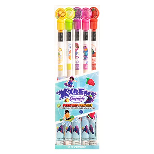 X-Treme Sports Smencils - Scented Pencils, 5 Count, Gifts for Kids, School Supplies, Classroom Rewards, Party Favors