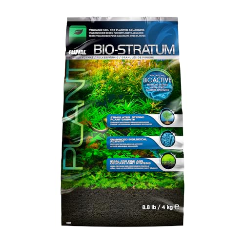 Fluval 12697 Natural Mineral-Rich Volcanic Soil Bio Stratum for Planted Tanks, 8.8 lbs. - Aquarium Substrate for Healthy Plant Development, Growth, and Color