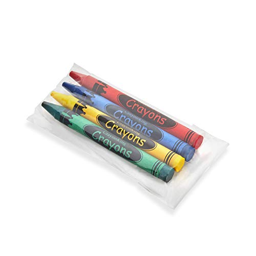 CrayonKing 150 Sets of 4-Packs in Cello (600 total bulk Crayons) Restaurants, Party Favors, Birthdays, School Teachers & Kids Coloring Non-Toxic Crayons