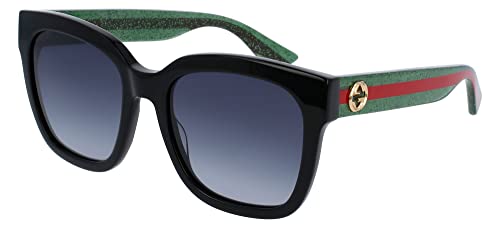 Gucci Square Sunglasses GG0034SN 002 Black_Green_Red 54mm 0034