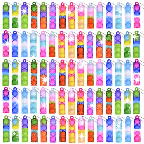 75Pcs Party Favors for Kids 3-5 4-8 Fidget Toys Bulk Mini Pop Keychain Sensory Toys Stocking Pinata Stuffers Birthday Carnival Treasure Classroom Prizes Toddler Toys Stress Relief toys