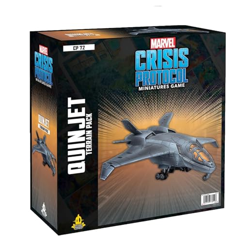 Marvel Crisis Protocol Quinjet Terrain Pack | Miniatures Battle Game | Strategy Game for Adults | Ages 14+ | 2 Players | Average Playtime 90 Minutes | Made by Atomic Mass Games