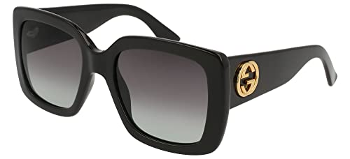 Gucci Square Sunglasses GG0141SN 001 Black_Gold 53mm 0141