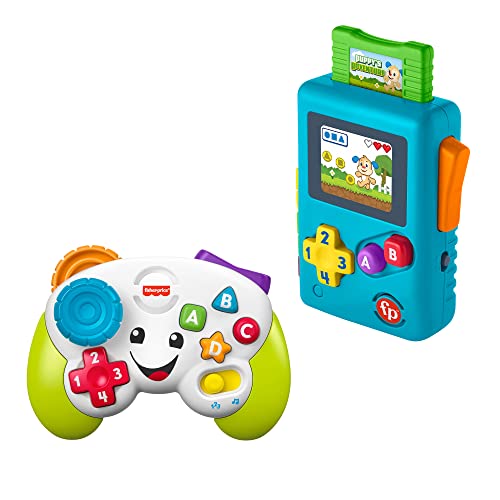 Fisher-Price Laugh & Learn Game & Learn Controller Laugh & Learn Lil’ Gamer bundle of educational musical activity toys