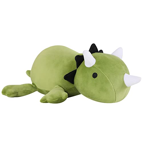 Sonyeea Dinosaur Stuffed Animals Plush Dinosaur Anxiety Plushie Dino Pillows for Kids Adults Triceratops 23.6 Inch