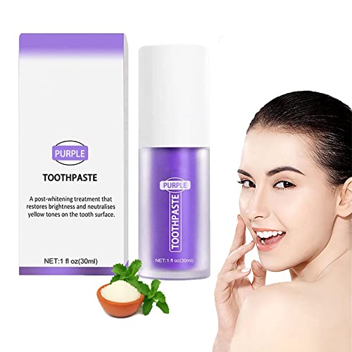 OETNAISAN Purple Toothpaste for Teeth Whitening, Toothpaste Against Sensitive Teeth and Gum Repair, Gum Health. Foam Stain Removal Coffee, Smoking, Yellow Teeth