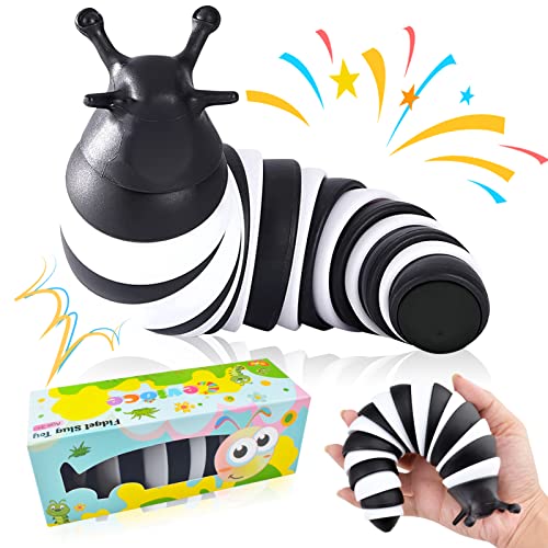 Cevioce Fidget Slug Toy, Sensory Slug Fidget Toy for Kids & Adults, 1Pc Cute Autism Sensory Toys for Autistic Children｜Great Birthday Gift for Girls Boys - Exercise Wrist Strength & Stress Relief