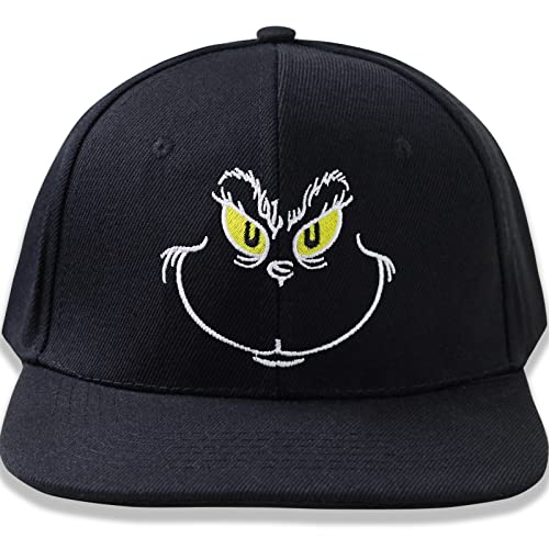 EXPRESS-STICKEREI Embroidered hat with Motif Grinch | Outdoor Snapback hat | Funny hat Embroidery Hip Hop Cap Adjustable hat Unisex Baseball Cap