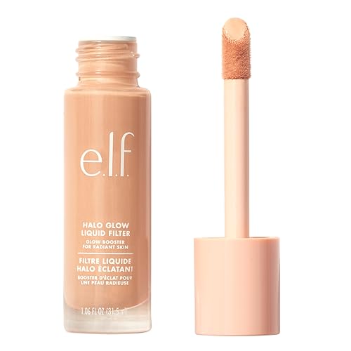 e.l.f. Halo Glow Liquid Filter, Complexion Booster For A Glowing, Soft-Focus Look, Infused With Hyaluronic Acid, Vegan & Cruelty-Free, 3 Light_Medium