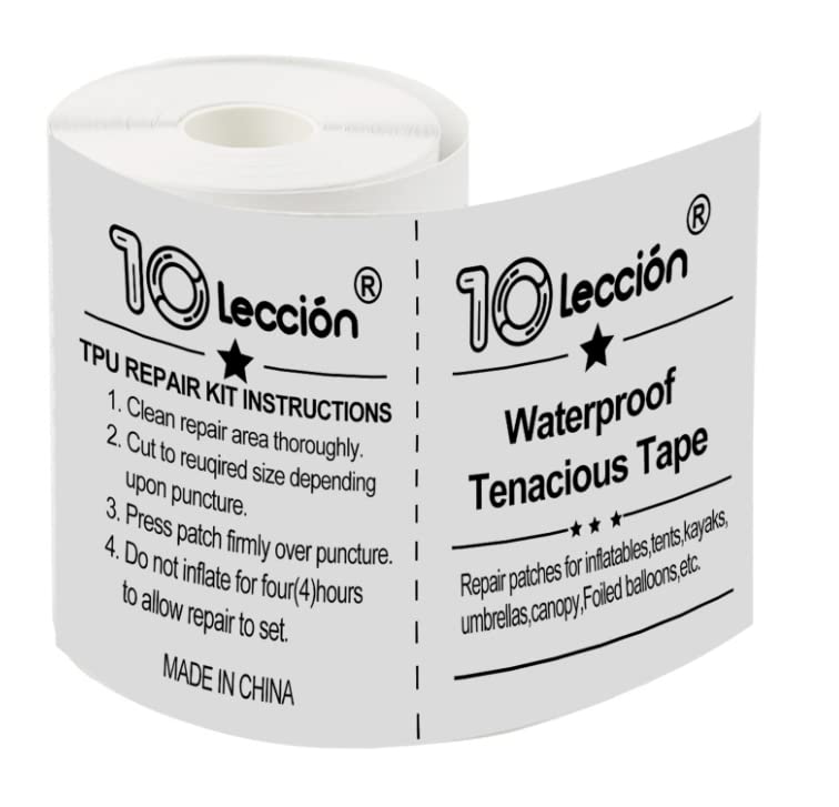 TPU Pool Patch Repair Kit for Air Mattress, Swimming Pool, Bounce House, Tent, Canvas, Canopy, Pool Floats, Tubes Air Bed and Inflatable Toys (3 in x 12 ft)