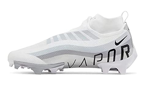 Nike Mens Vapor Edge Pro 360 Football Cleat, White_Black-Metallic Silver Sz11