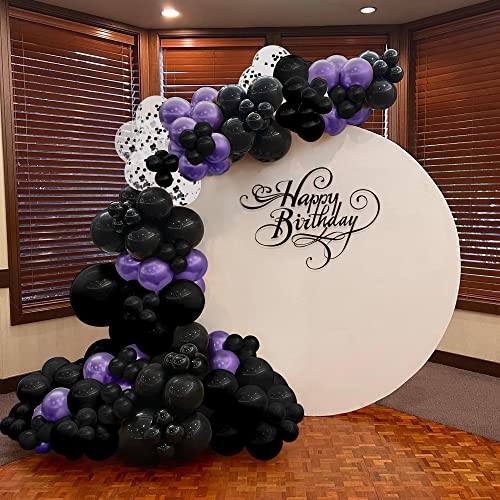 Black Balloons Garland Arch Kit 145Pcs Baby Shower Decorations Black And Purple Balloons Cow Print Balloon For Wedding Birthday Party Supplies Decoration