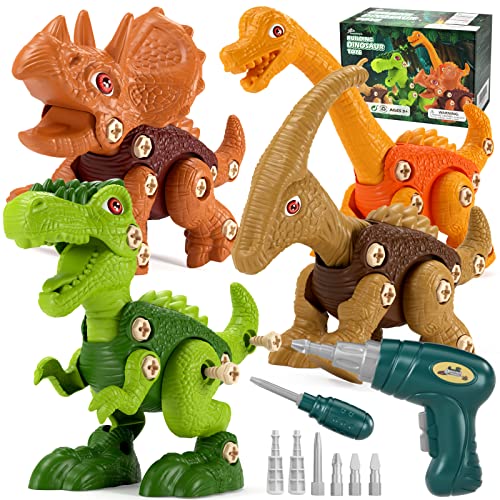 Jasonwell Kids Building Dinosaur Toys - Boys STEM Take Apart Construction Set Educational Dino Kit Play Set Easter Party Favors Birthday Gifts for Toddler Girls Age 3 4 5 6 7 8 + Year Old