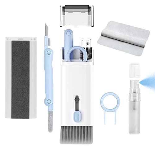 7 in 1 Electronic Cleaner kit - Keyboard Cleaner, Keyboard Cleaning Kit, Laptop Cleaner with Brush, Electronic Cleaner for Airpods pro_Laptop_Phone_Computer_Screen (Give Away a Flannel Cloth) Blue