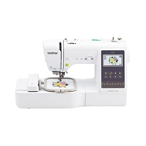 Brother SE700 Sewing and Embroidery Machine, Wireless LAN Connected, 135 Built-in Designs, 103 Built-in Stitches, Computerized, 4" x 4" Hoop Area, 3.7" Touchscreen Display, 8 Included Feet