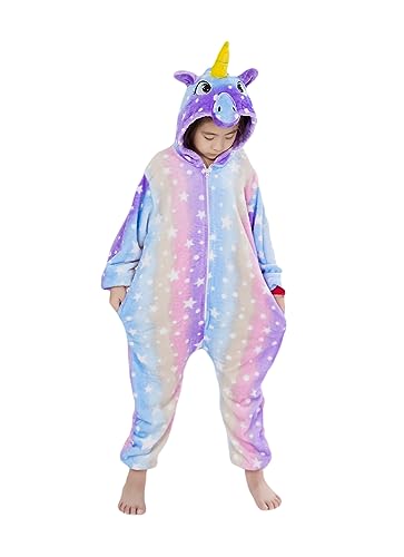 HQFURS Kids Unisex Unicorn Costume Animal Onesie Pajamas Halloween 10t