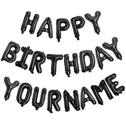 Personalized Name Happy Birthday Banner - Happy Birthday Balloon Letters Balloons 2 Sets A- Z 16