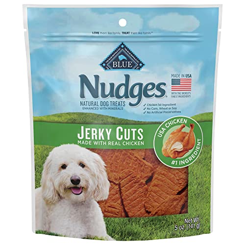 Blue Buffalo Nudges Jerky Cuts Natural Dog Treats, Chicken, 5oz Bag