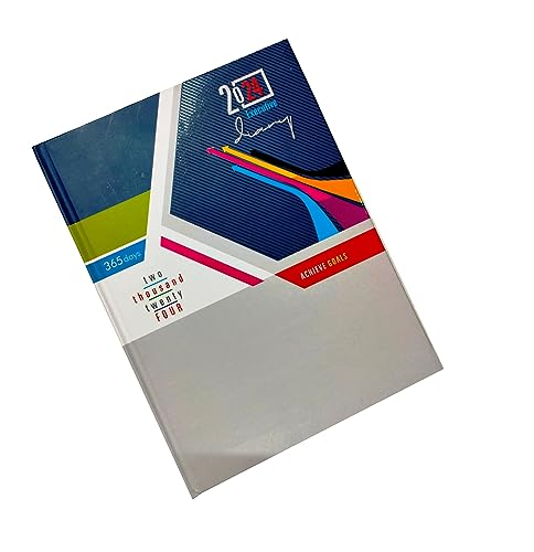 PICSO 2024 Executive Style Quality Diary with Excellent Design,Sunday Full Page Regular Diary RULED 365 Pages (Multicolor)