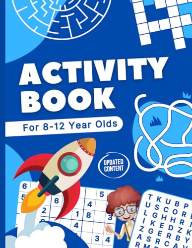 Activity Book For 8-12 Year Olds: Varied Puzzle Book Including Word Search, Coloring Pages, Spot The Difference, Crossword, Sudoku, Dot To Dot, Mazes, Draw and Color By Number