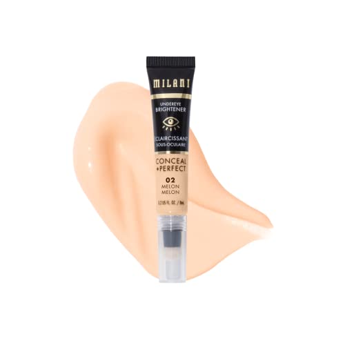 Milani Conceal + Perfect Undereye Brightener for Treating Dark Circles, Face Lift Collection - Melon