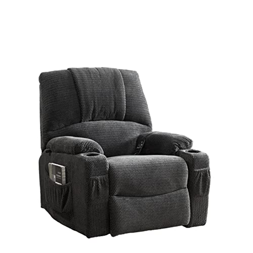 Electric Power Lift Massage Recliner Chair in Gray Fabric