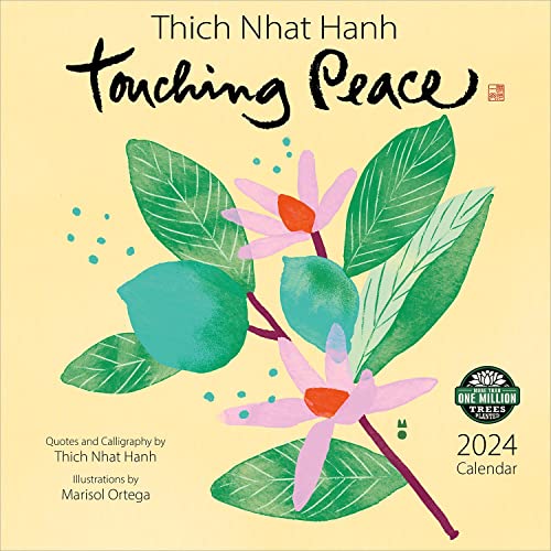 Thich Nhat Hanh 2024 Wall Calendar: Touching Peace | 12" x 24" Open | Amber Lotus Publishing