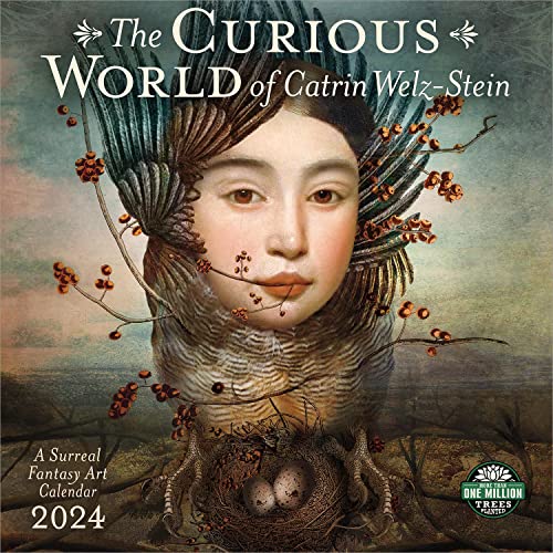 The Curious World of Catrin Welz-Stein 2024 Wall Calendar: A Surreal Fantasy Art Calendar | 12" x 24" Open | Amber Lotus Publishing