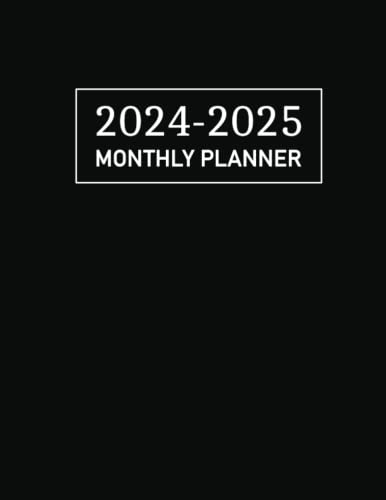 2024-2025 Monthly Planner: Two Year Schedule Organizer (January 2024 through December 2025) with Black Cover