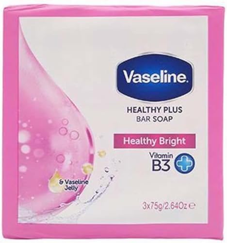 Vaseline Healthy Plus Bar Soap Healty Bright - 3 x 75 gram