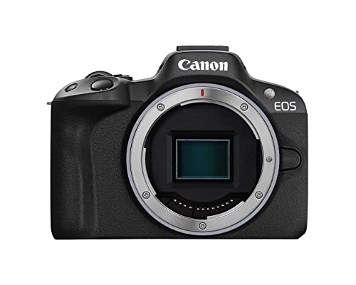 Canon EOS R50 Mirrorless Vlogging Camera (Body Only_Black), RF Mount, 24.2 MP, 4K Video, DIGIC X Image Processor, Subject Detection & Tracking, Compact, Smartphone Connection, Content Creator