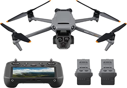 DJI Mavic 3 Pro Cine with DJI RC Pro (High-Bright screen), Flagship Triple-Camera Drone, Tri-Camera Apple ProRes Support with 1TB of storage, 3 Intelligent Flight Batteries, FAA Remote ID Compliant