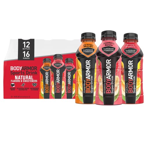 BODYARMOR Sports Drink Sports Beverage, Variety Pack, Coconut Water Hydration, Natural Flavors With Vitamins, Potassium-Packed Electrolytes, Perfect For Athletes, 16 ounce (Pack of 12)